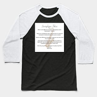 Saxophone Jokes Baseball T-Shirt